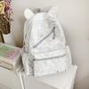Schoolbag1011 New Korean Style Relaxed Simple Double Shoulder Backpack Japanese Style School Bag High Aesthetic Backpack for Middle and University 