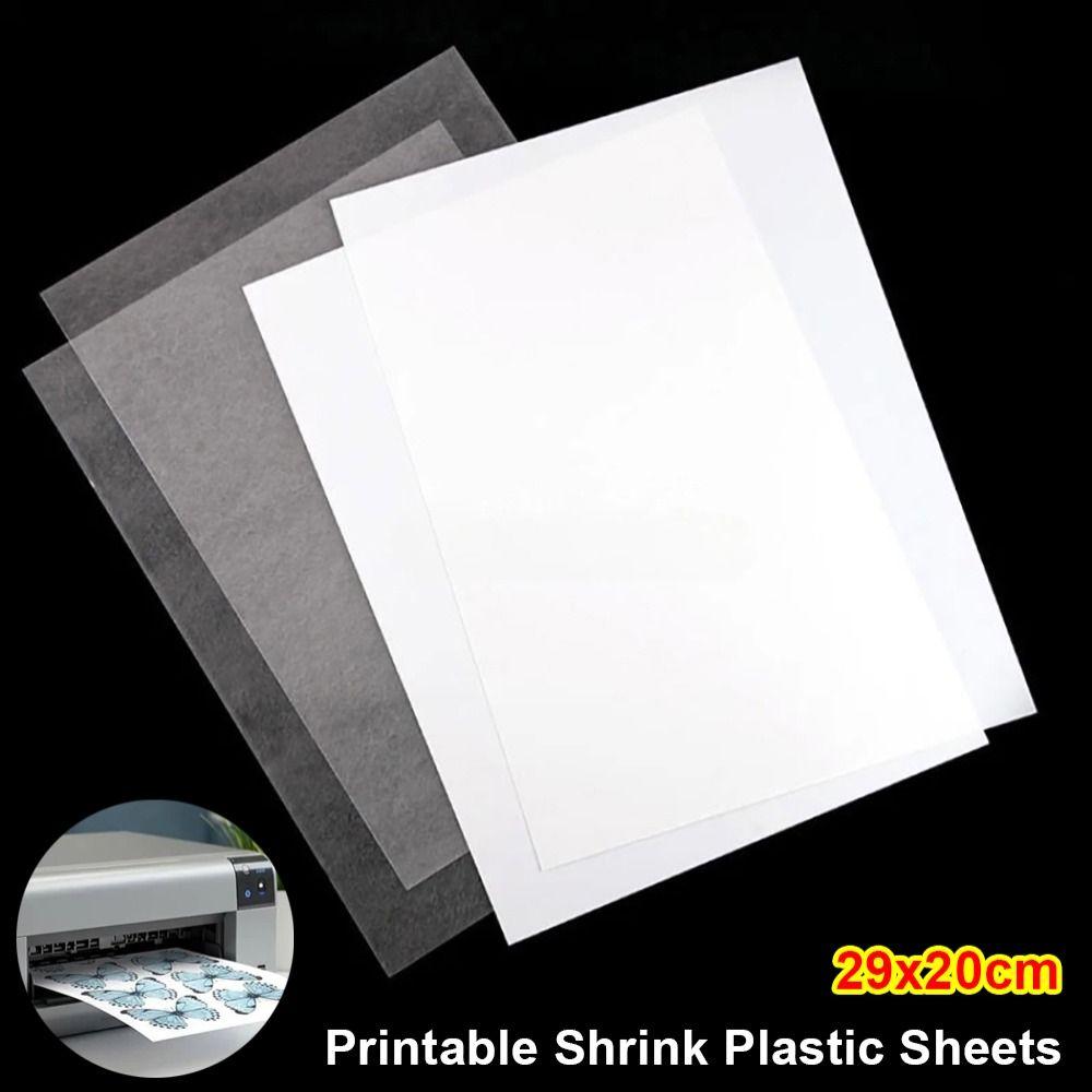 1Pcs New Printable Shrink Plastic Sheets Translucent White Handmade Shrink Film 29x20cm Shrinky Art Papers Kids Gifts