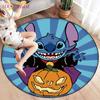 Cartoon Stitch okrągłe dywany na dywaniki do salonu miękka flanelowa podłoga dywan do składania dywan do sypialni mata dla dzieci dywanik kuchenny