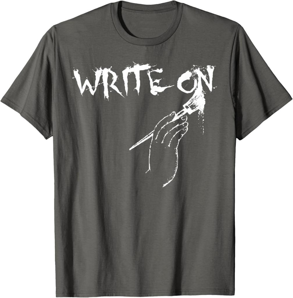 Write On Paint Brush Graphic Tee Men Soft Cotton Casual Short Sleeve TShirt Gift
