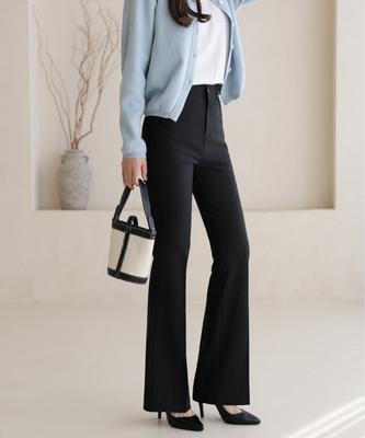 Ppaeppae Secret Banding Stretch Bootcut Black Slacks