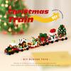 Non-Toxic New Christmas Mini Building Block Santa Claus Train Model Building Block Diy Ornaments Bricks Toys For Children Adult Gift