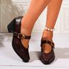Fashion Ladies Shoes 2025 Brand Buckle Strap Women's High Heels Fashion Shallow Office and Career New Plus Size Best Seller Heels Women