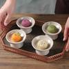 Chinese Mini Tea Fruit Bowl Snacks Cakes Dessert Fruit Plates Ceramic Tray Dried Fruit Plate Hotel Kitchen Dinner Table Decor