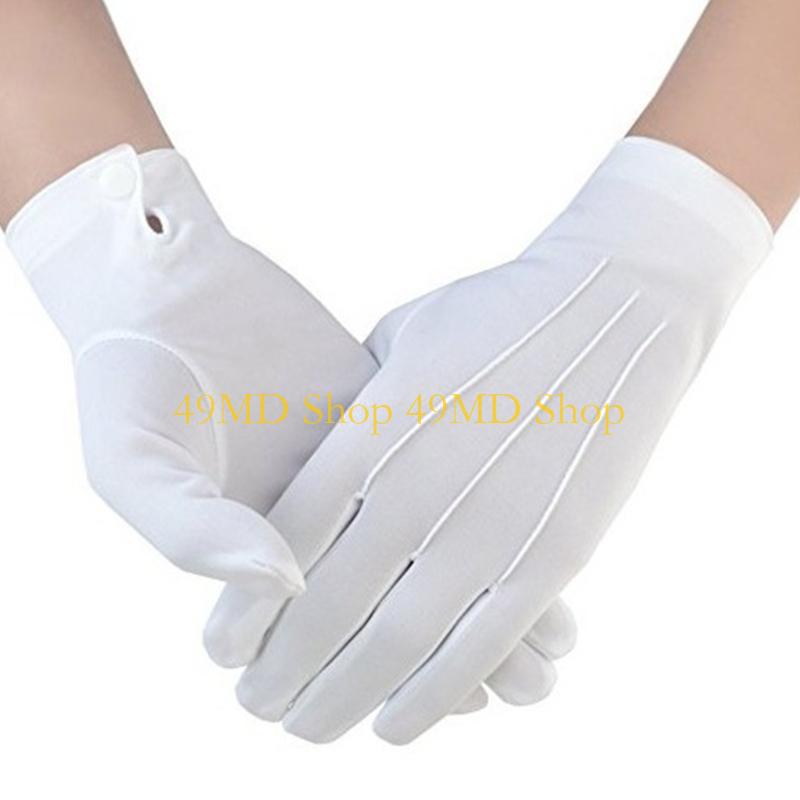 

49MD White Dancing Gloves for Dress Formal Gloves Stage Performances Formal Pageant белый