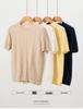 Women's 100% Pure Cashmere Cable Knit Short Sleeve Pullover Sweater