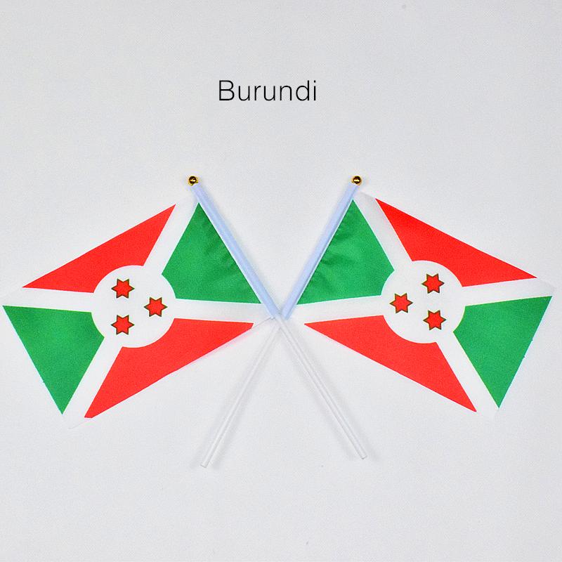 Burundi 10pieces of 14*21cm hand-waving flags