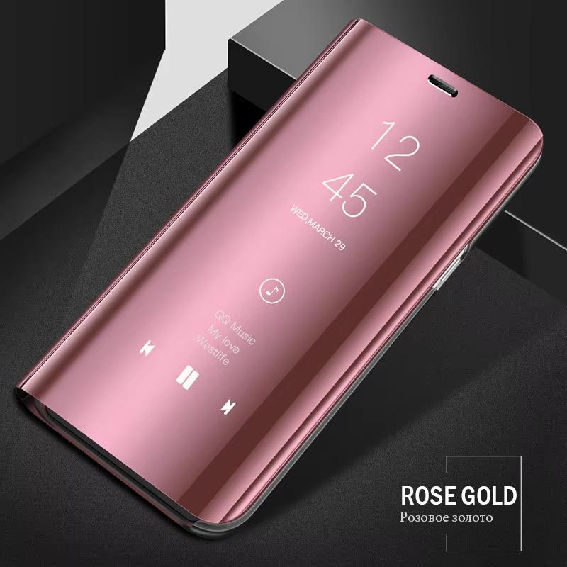 Luxury Mirror Flip Case For Samsung Galaxy S26 S25 S24 S23 S22 S21 S20 FE Ultra Plus Note 20 Ultra A07 A17 A16 A26 A36 A56 A34 A55 A54 Leather Cover