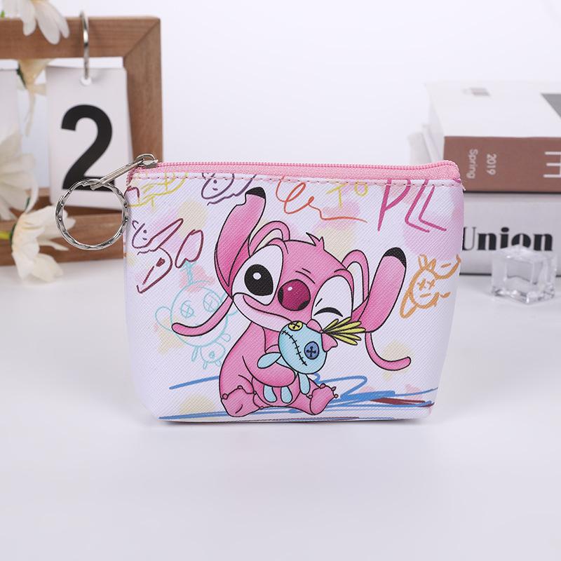 Disney Stitch Coin Purse Cartoon Anime Pu Key Case Coin Storage Bag Children Wallet Mini Clutch Christmare for Children Gifts