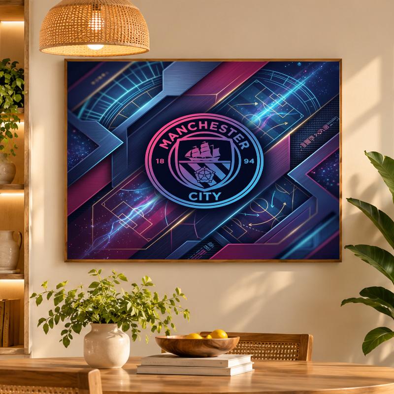 5D Diamond Painting Manchester City DIY Full Drill Diamond Art Kit Home Decoration