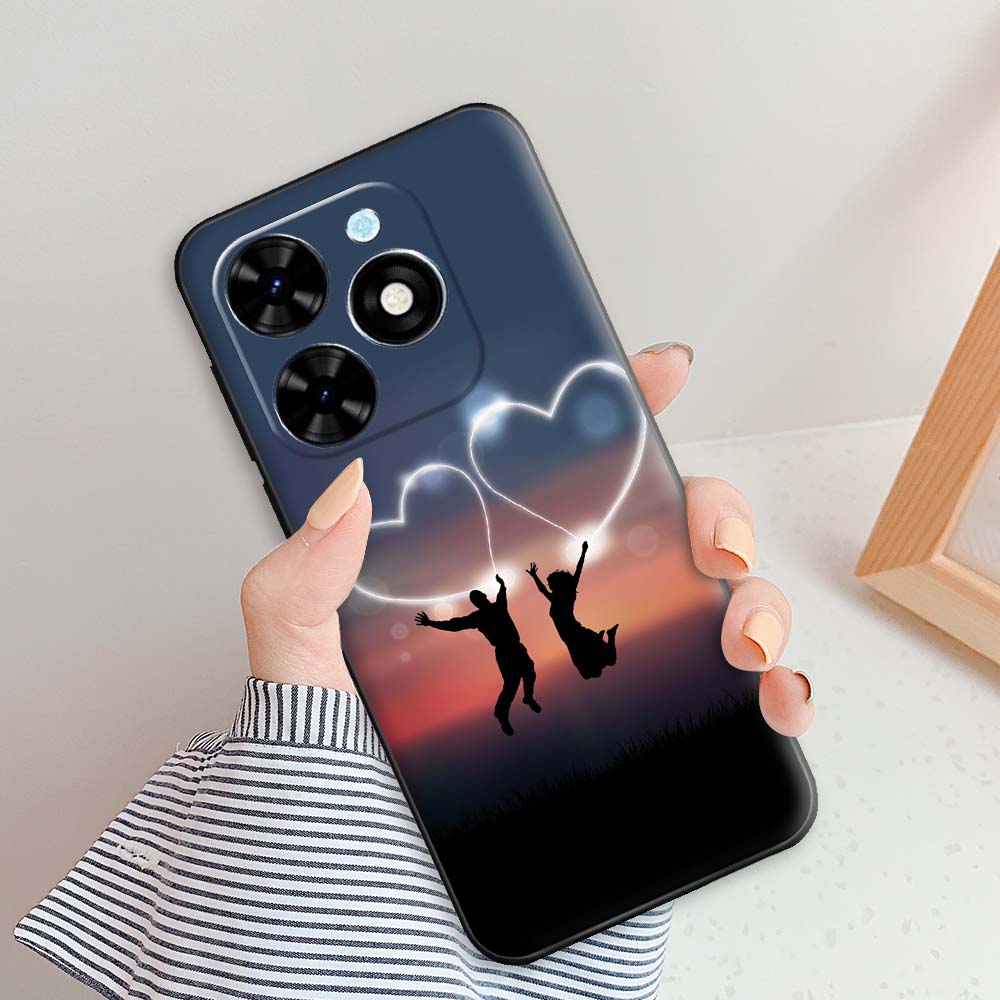 For Tecno Spark GO 2024 Case For Spark GO 2023 Cover Black Edge Soft Silicone Phone Cases For Spark GO 2022 Shell Bumper Funda