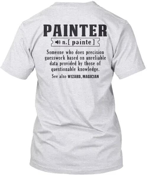 Painter T-Shirt Made in the USA Size S to 5XL White Tshirt S