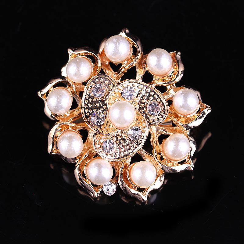 Fashion Hundred with Pearl Brooch Women's Popular Pins Exquisite Ethnic Style Hypoallergenic Affordable Luxury Enamel Brooch Long-Lasting Color Gift