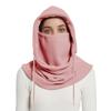 Fleece Riding Headgear Solid Color Adjustable Drawstring 3 in 1 Skiing Hat with Face Guard Neck Protection Function Cycling Accessory