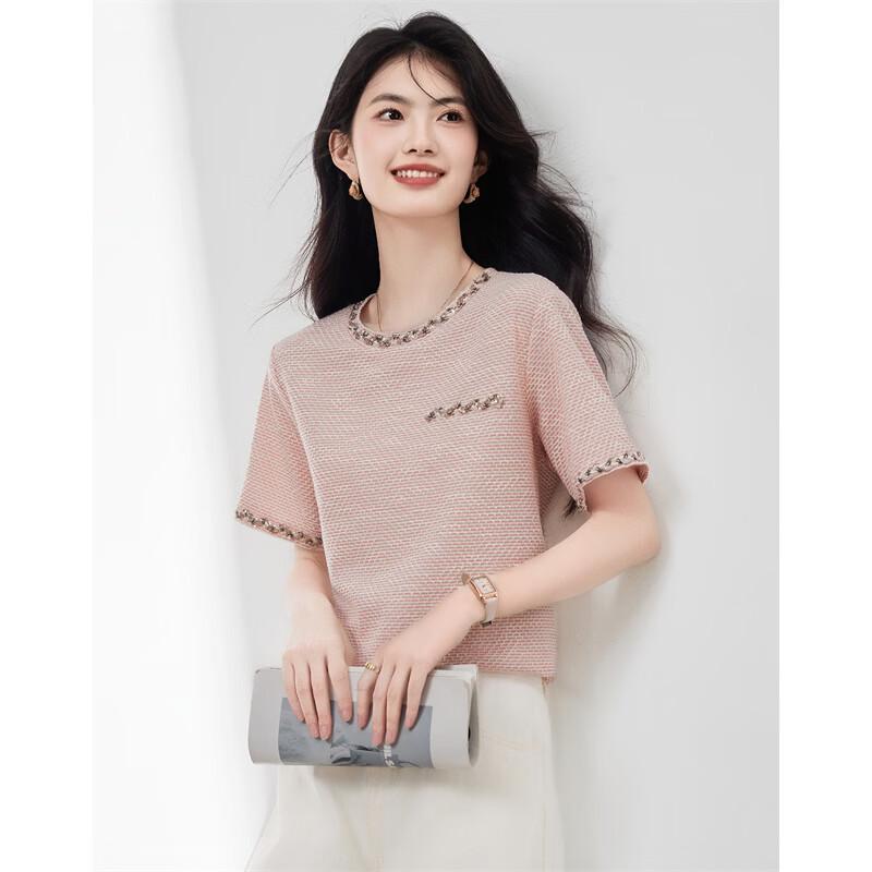 Women s Spliced Knit T-shirt XL