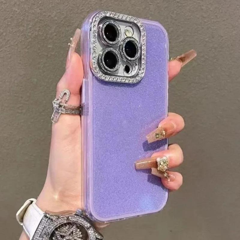 Luxus Glitzer Diamant Handyhülle Für iPhone 14 15 16 Plus 11 12 13 16 Pro Max Stoßfest Hart Rückseite Kameraschutz Hülle