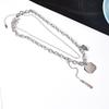 Personalized Titanium Steel Necklace - Stylish Short Double-layered Layered Accessory for Both Men and Women, Featuring Hip-hop Letters As Pendants.