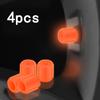 Luminous Tire Valve Caps 6 Colors Car Motorcycle Glowing Valve Cover Car Tire Wheel Hub Styling Tool Auto Accessories 4/8/20pcs Stem Caps1