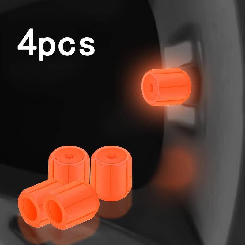 Luminous Tire Valve Caps 6 Colors Car Motorcycle Glowing Valve Cover Car Tire Wheel Hub Styling Tool Auto Accessories 4/8/20pcs Stem Caps1
