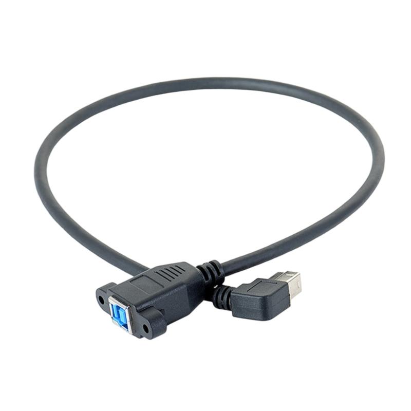 

USB 3.0 B Male To Female Panel Mount Extension Cable 20inch Fast Speed 5Gbps With Screw Holes For Printers Industrial Cameras 1