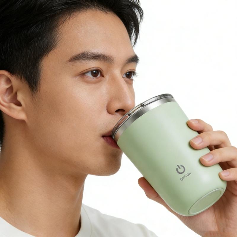 Magnetic Mixing Cup With USB Power For Hot And Cold Beverages In Office Or Mobile