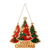2D Wooden Christmas Tree Hanging Ornament for Holiday Party Scene Decorations