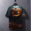 Terrifying Monster Girl Pattern Men's T-shirt Summer Outdoor Street Loose Tees Tops Short Sleeved Casual Men's and Women's Clothing