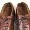 Vintage 80s-90s Allen Edmonds Byron Goodyear Welted Leather Punched Cap Toe Shoes Size 9.5D 27.0-27.5cm Brown(USED)