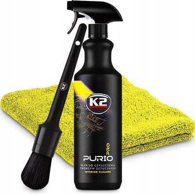 Zestaw do czyszczenia plastików k2 purio pro 1l + pędzelek mikrofibra