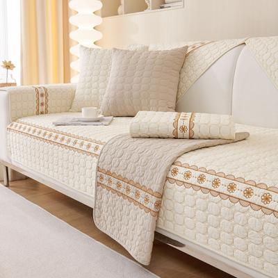 Cotton Sofa Cushion Four Seasons General Fabrics Non-Slip Simple Modern Cushion Straight Row Sofa Cover Backrest Towel