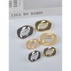 Fashion Minimalist Metal Texture Square Hollow Brooch Ins Style Fashionable All-Matching Sweater Outwear Embellishment Accessories for Women