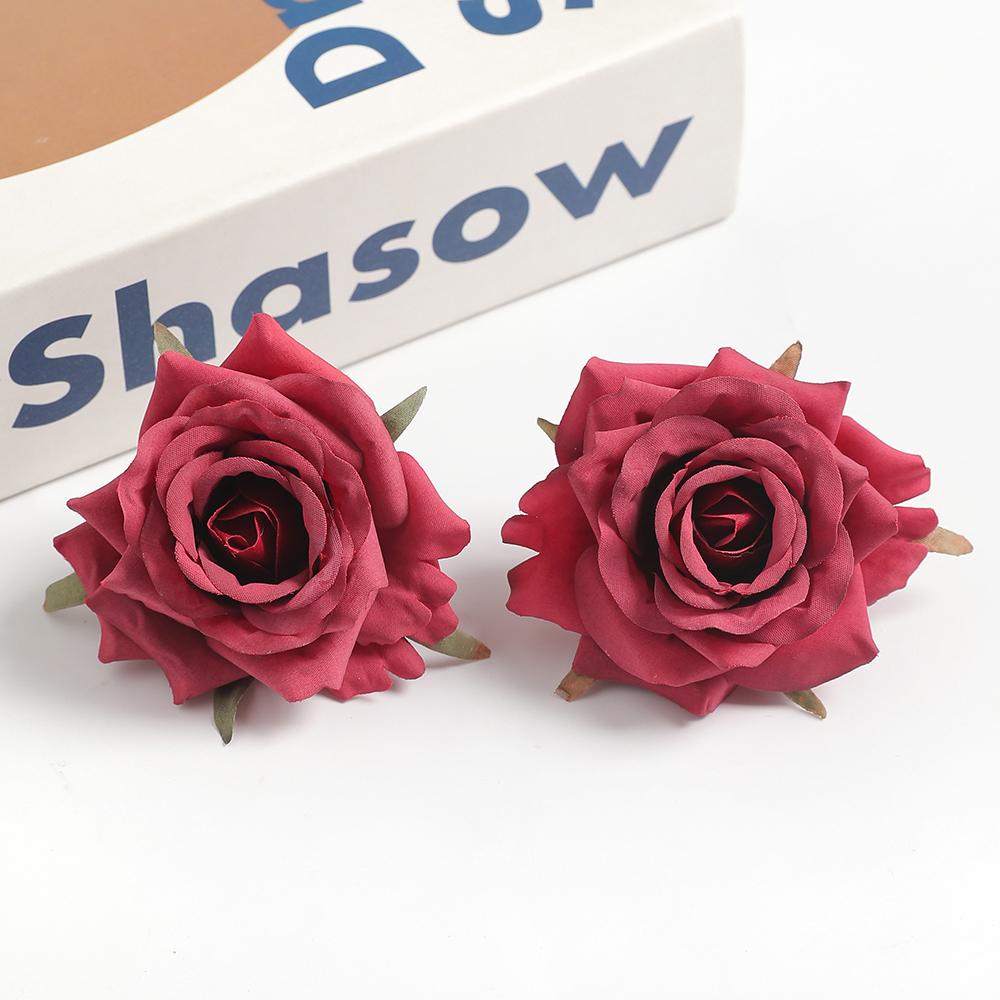 10/20Pcs Artificial Rose Flowers 6.5CM Silk Fake Flowers for Home Room Decor Party Garden Wedding Decoration DIY Gifts Accessory