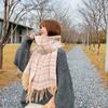 Winter Colorful Plaid Scarf Soft Cashmere Shawl Wrap Elegant Long Tassel Scarves  Women