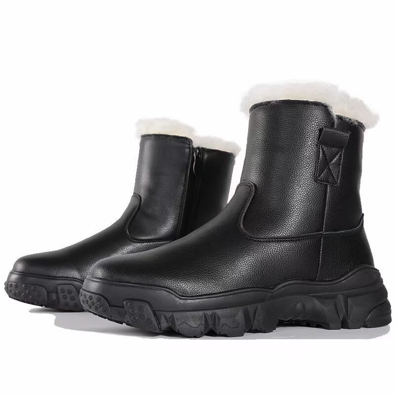 

Snow boots men s winter outdoor function snow large size real sheepskin warm and non-slip snow 45