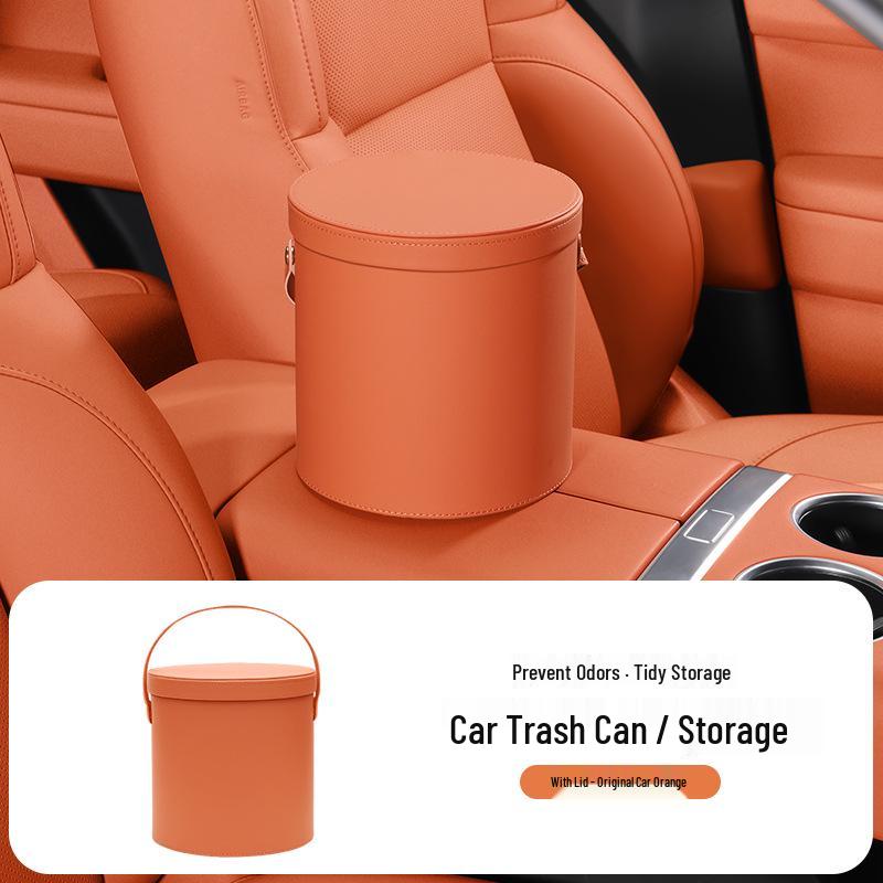 Multifunctional Handheld Car Trash Can with Lid