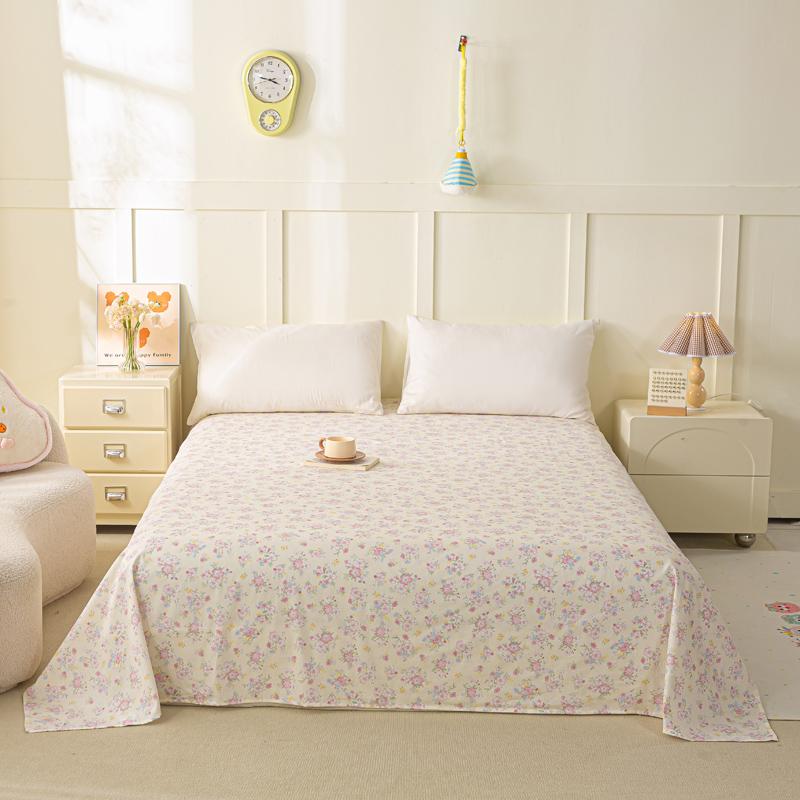 

Cotton Bed Flat Sheet designed for Double Bed Plain Solid Color Top Sheets Single/Queen/King Flat Bedsheets Household Bed Linen Sheets 130x230cm 1pc