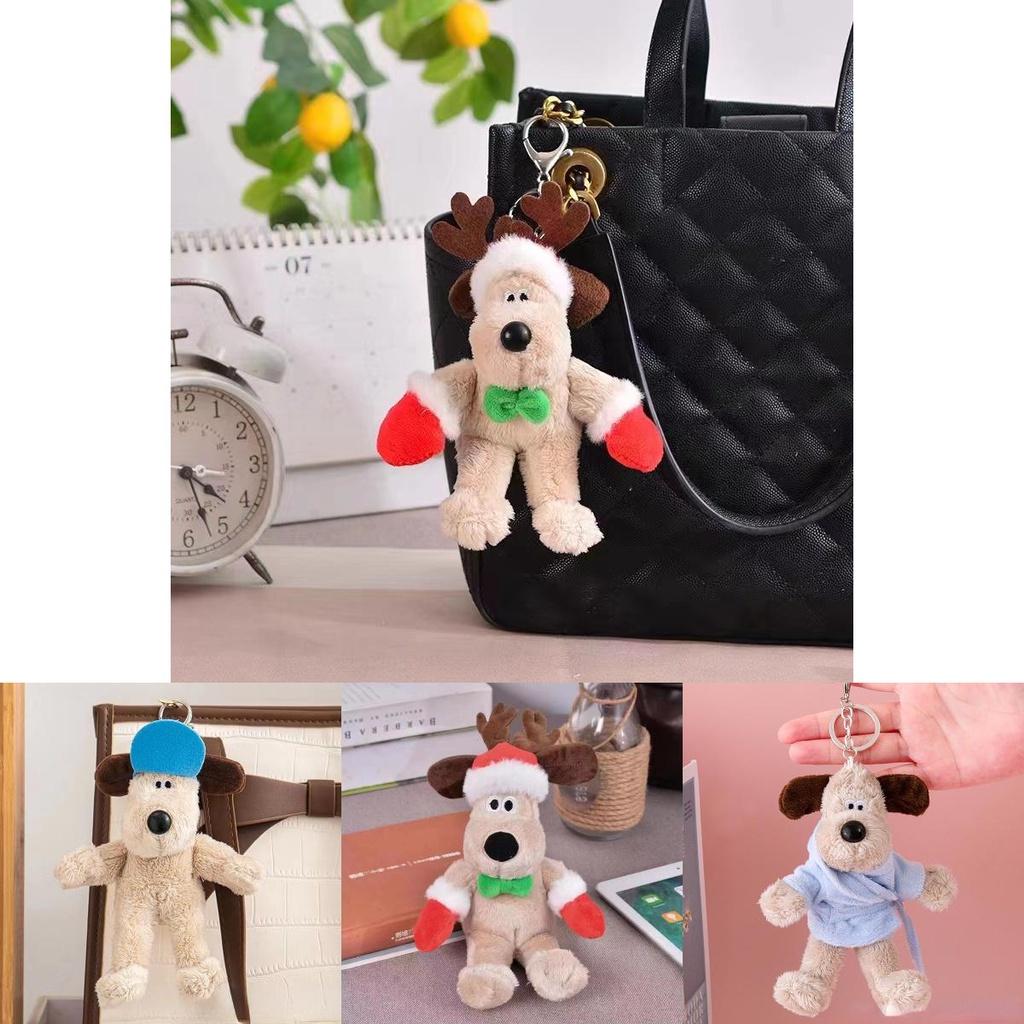 Cute Wallace Gromit Animal Keychain Pendant Plush Bag Charm Boys Gift