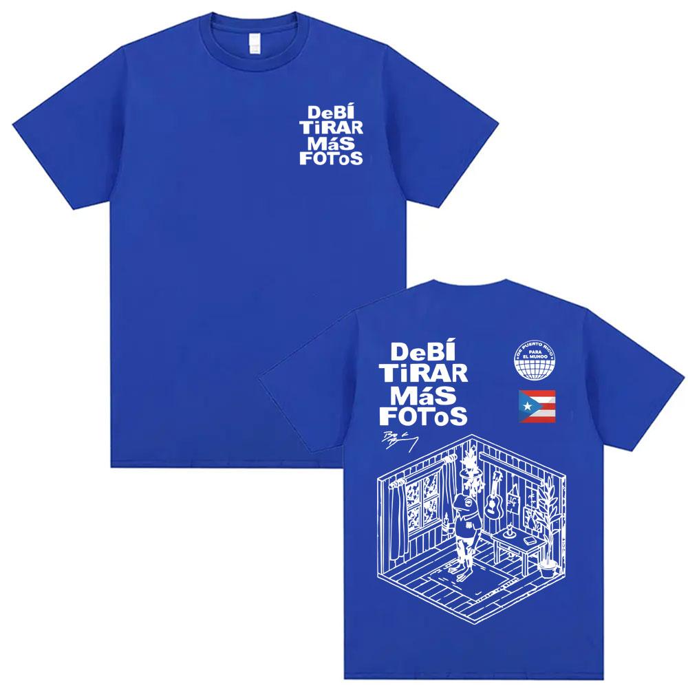 Bad Bunny Debi Tirar Mas Fotos DTMF Album Tshirts Unisex Harajuku Summer Oversized T Shirt Men 100 Cotton High Quality Tshirt