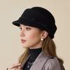 Fransk Mode Rosett Bucket Hatt Dam Vinter Varm Ull Bassänghatt Elegant Cylinderhatt
