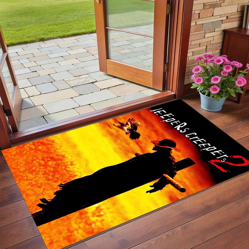 Crystal Velvet Rug Soft Non Slip Indoor Floor Mat Home DecorJeepers Creepers The Creeper