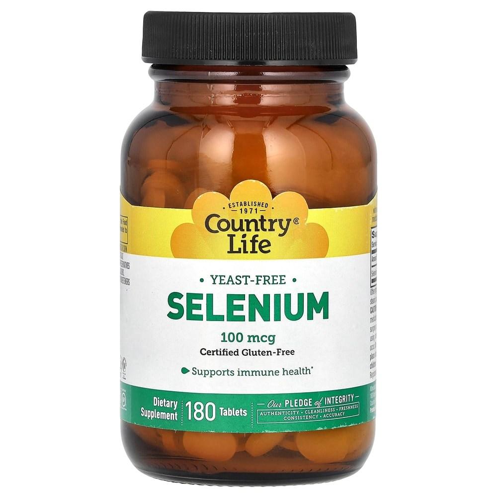 Country Life Selenium Yeast-Free 100mcg 180 Tablets 1 pcs