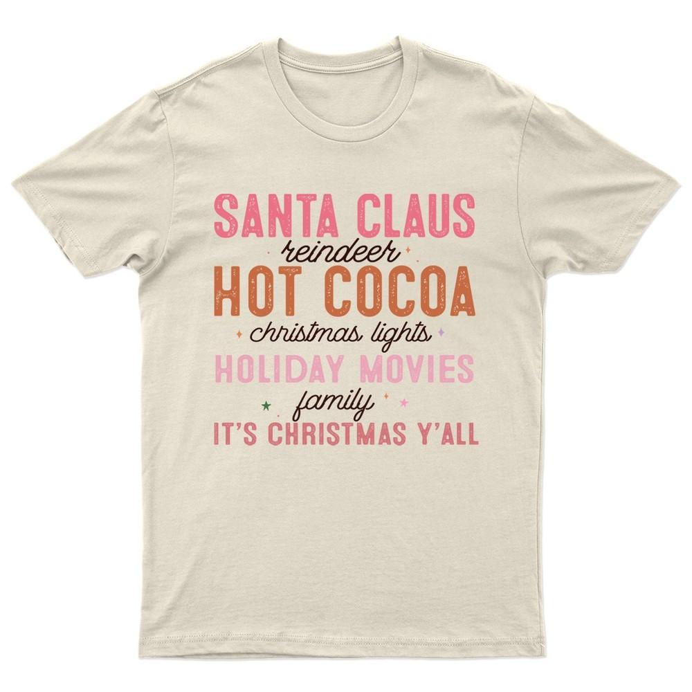 

Santa Claus Reindeer Hot TShirt Unisex Gift Retro Seasonal Funny Xmas Womens Unisex T-Shirt XL