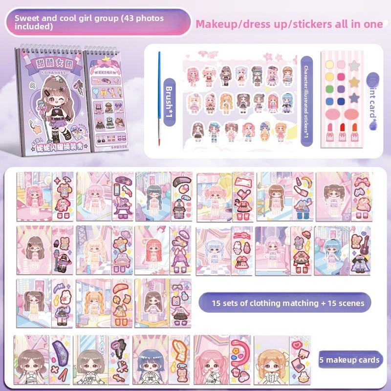 Princess Dressup Sticker Book With Classic Style Scenes For Kids Diy Fun Fashion