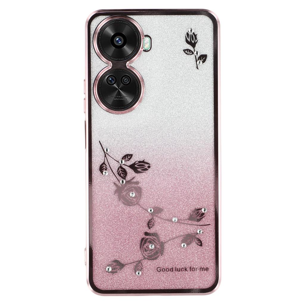 KADEM For Huawei nova 11 SE/nova 12 SE 4G Cell Phone Case Flower Pattern TPU Gradient Back Cover