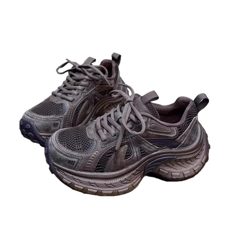 Super fire breathable dad shoes shoes spring new thick-soled heightening sports and leisure shoes