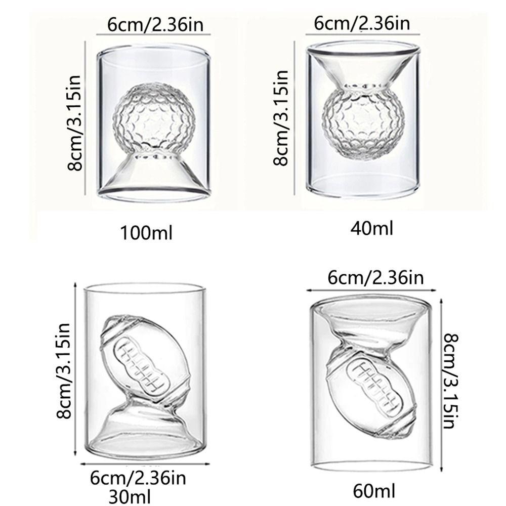 Creative Beer Shot Glasses Double Wall Mini Whisky Dispenser Funny Clear Glass Cup Spirits