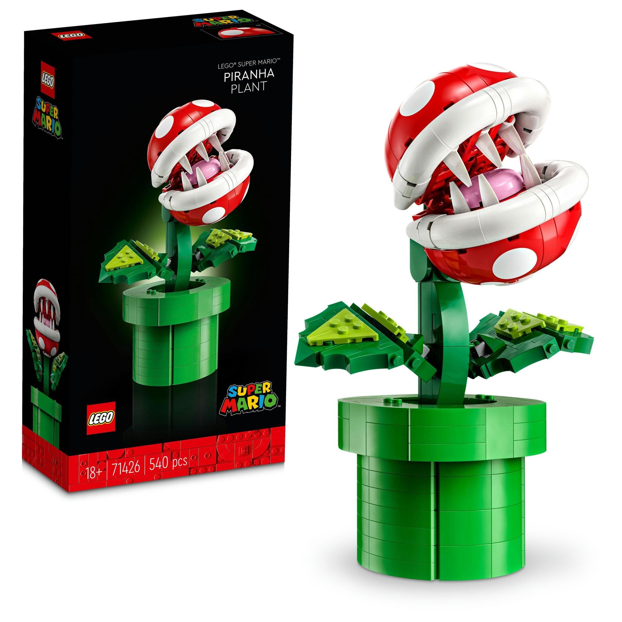 

LEGO Super Mario Piranha Plant Toy, Birthday Gift, Block, Mother s Day, Father s Day Gift, Men, Women, Mario Toy, Game, 71426