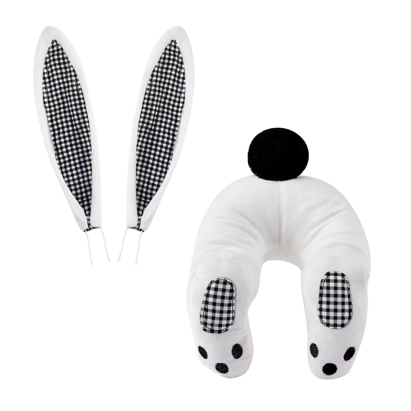 

Easter Decor Bunny Butt Wreath Kit , Cute Butt With Ears For Home Wall Hanging Cartoon Ornament Decoration , Welcome Sign Wreath Attachment ,Plaid One Size