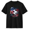 Funny Soccer Football USA Flag Soccer T-Shirt Men Crew Neck 100% Cotton T Shirt  Short Sleeve Tee Shirt New Arrival Clothes