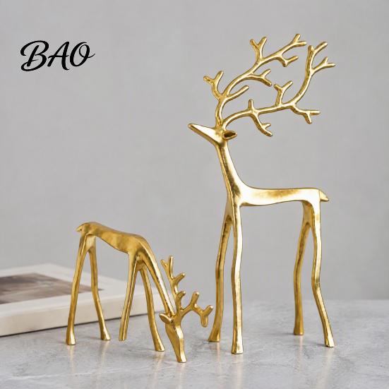 Tisch-Weihnachtsdeko Rentierstatue, Kleine Hirschskulptur Figur, Modern Elegant Kreativ für Tischplatte, Kaminsims, Wohnzimmer,